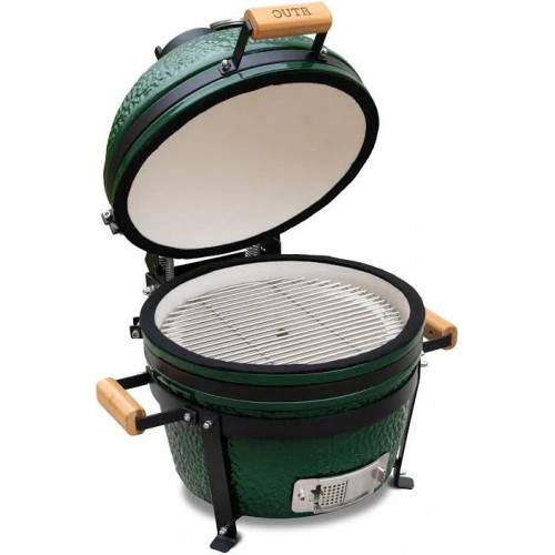 OUTR Barbacoa kamado grill medium 40 verde recomendado para de 6 a