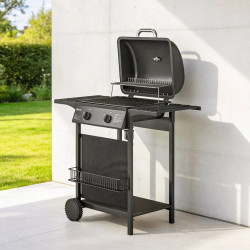 Outsunny Barbacoa de Gas Bbq Gas Con 2 Quemadores 5 Kw