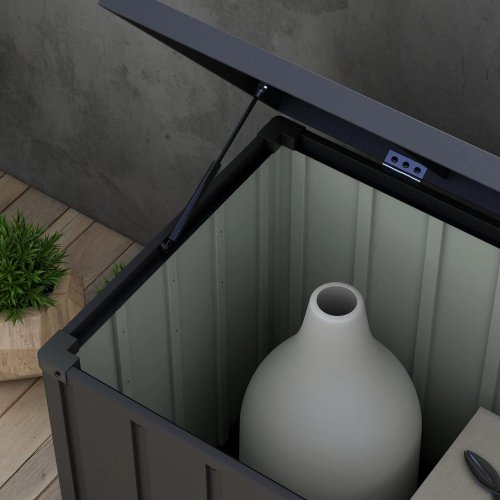 Outsunny Baúl De Almacenaje Exterior 450l Con 4 Ruedas 2 Asas 125,5x61,5x70 Cm
