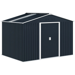 Outsunny Caseta De Jardín De Exterior 4,9 M² 277x195x192 Cm Gris Oscuro