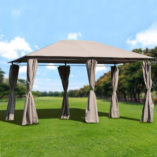 Outsunny Cenador con Techo al Aire Libre Gazebo Pabellón Exterior