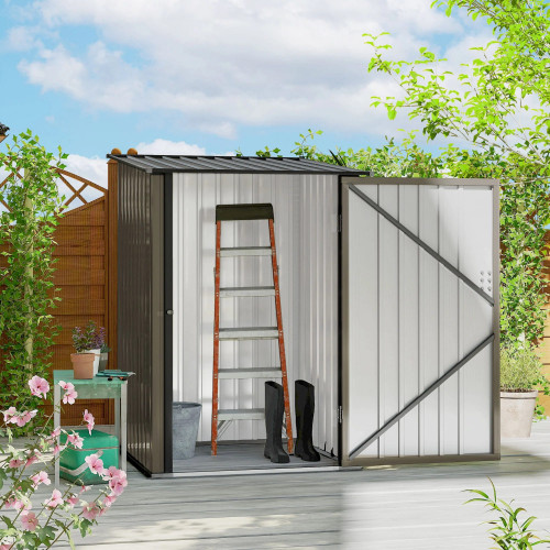 Outsunny Cobertizo De Jardín De Exterior 0,92 M² 100x103x160 Cm Marrón