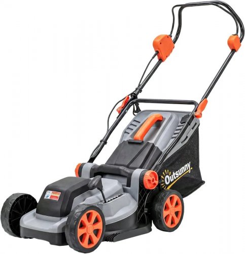 Outsunny Cortacésped A Batería Inalámbrico 18v Con 2 Baterías de 4ah Y Cargador