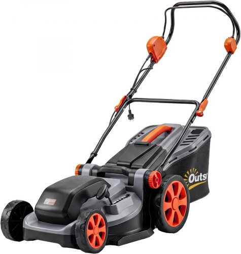 Outsunny Cortacésped Eléctrico Cortacésped Eléctrico 1800W Mulching 40cm