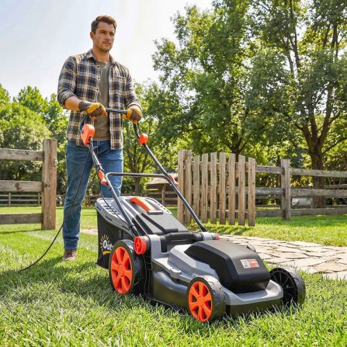 Outsunny Cortacésped Eléctrico Cortacésped Eléctrico 1800W Mulching 40cm