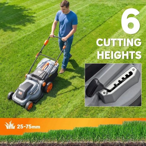 Outsunny Cortacésped Eléctrico Cortacésped Eléctrico 1800W Mulching 40cm