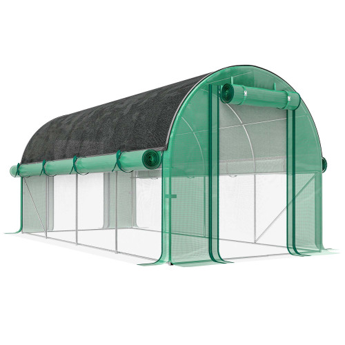 Outsunny Invernadero De Exterior 4,5x2x2 M Con Paredes Laterales Enrollables