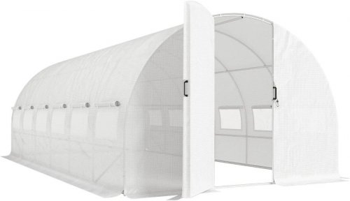 Outsunny Invernadero de Exterior 6x3x2 m Invernadero de Túnel con Puerta con Bisagras