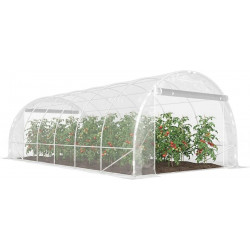 Outsunny Invernadero de Túnel 6x3x2 m con 2 Puertas Enrollables Transparente