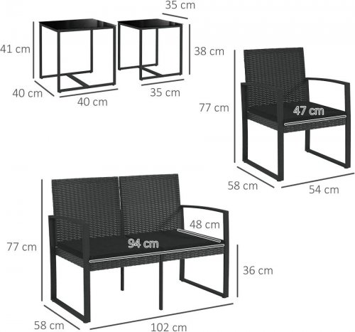 Outsunny Muebles de Jardín