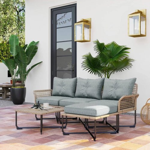 Outsunny Muebles de Jardín Gris