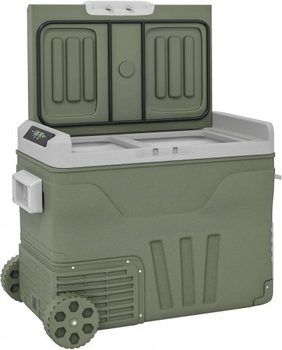 Outsunny Nevera Portátil Eléctrica 45L Refrigerador de Coche 12V/24V -20°C a +20 °C con Pantalla LED Táctil 64,5x43,5x53 cm