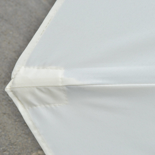 Outsunny Sombrilla Doble De Jardín Con 48 Luces Led Solar 450x265x240 Cm Crema