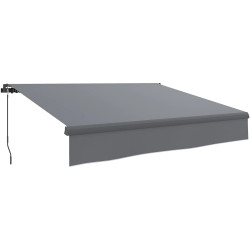 Outsunny Toldo Manual Retráctil 3x2 M Ajustable Con Manivela Protección Uv50+