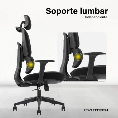 Owlotech Prestige Silla Escritorio Ergonómica Negra