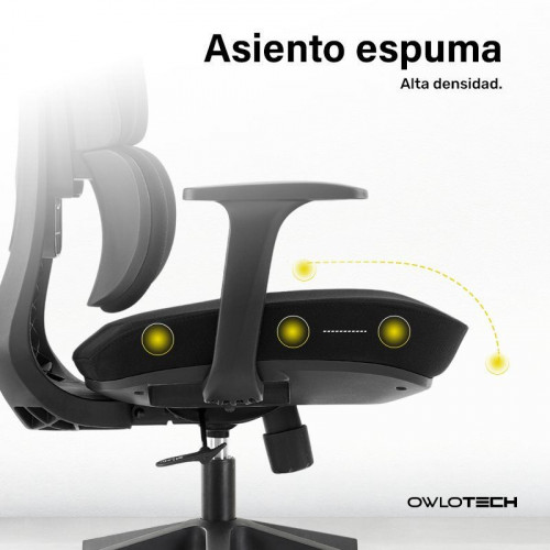 Owlotech Prestige Silla Escritorio Ergonómica Negra