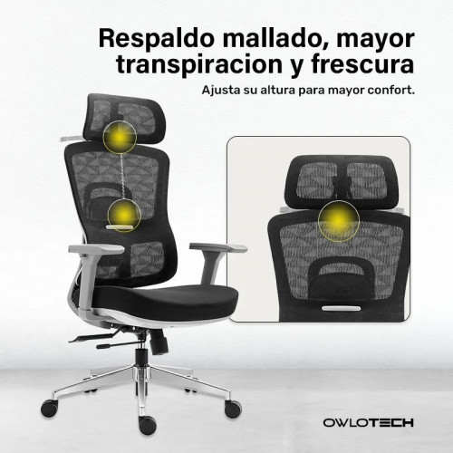 Owlotech Summit Silla Escritorio Ergonómica Negra