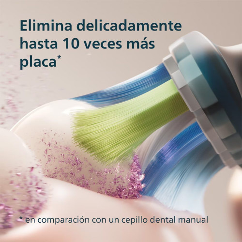 Pack 2 cepillos de dientes eléctricos Philips Sonicare DiamondClean 9000, tecnología sónica, sensor de presión, 4 modos, 2 intensidades, conectado Blanco y negro