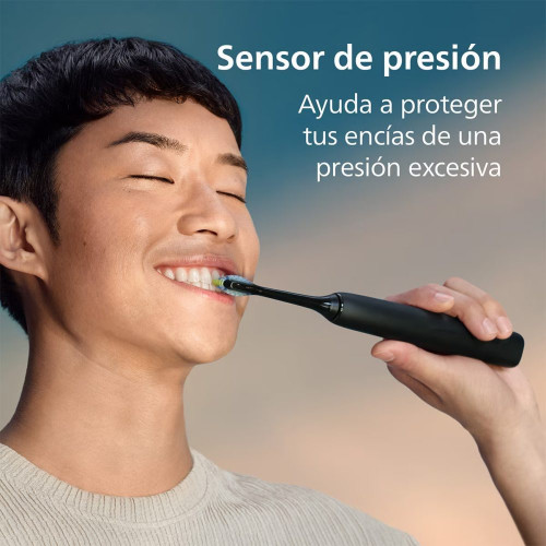Pack 2 cepillos de dientes eléctricos Philips Sonicare DiamondClean 9000, tecnología sónica, sensor de presión, 4 modos, 2 intensidades, conectado Blanco y negro