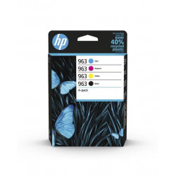Pack 4 cartuchos de tinta original HP 963 negro + multicolor (6ZC70AE)
