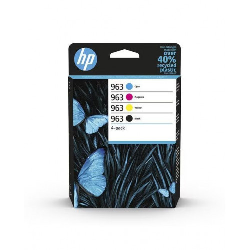 Pack 4 cartuchos de tinta original HP 963 negro + multicolor (6ZC70AE)