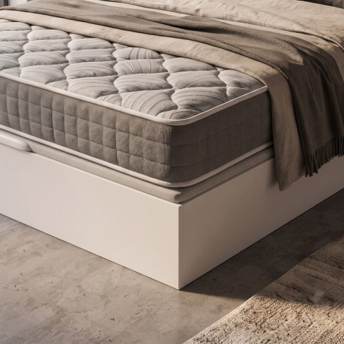 Pack Colchón Viscoelástico 135x190cm y canapé | ENVIO Y MONTAJE INCLUIDO | ROYAL SLEEP Ceramic | Blanco