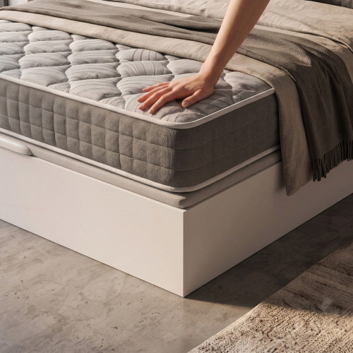 Pack Colchón Viscoelástico 135x190cm y canapé | ENVIO Y MONTAJE INCLUIDO | ROYAL SLEEP Ceramic | Blanco