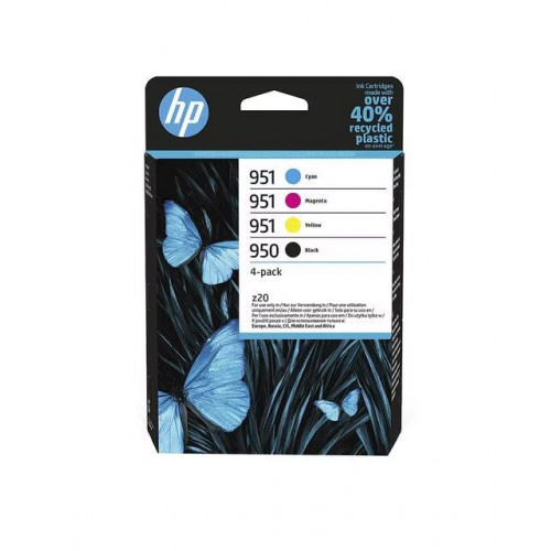 Pack de 4 cartuchos de tinta original HP 950 negro y 951 cian/magenta/amarillo (6ZC65AE)