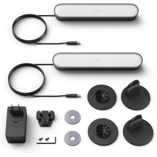 Pack doble barra negra de luces Philips Hue Play White and color ambiance