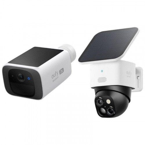 Pack Eufy SoloCam S340 Cámara WiFi Exterior Solar 3K + SoloCam S220 Cámara WiFi Exterior Solar 2K
