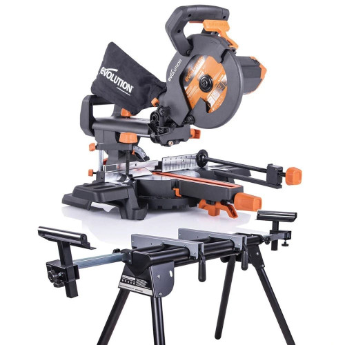 Pack Evolution - Ingletadora Telescópica R210SMS+ Evolution de 210 mm con Hoja Multi-material TCT y Soporte Universal