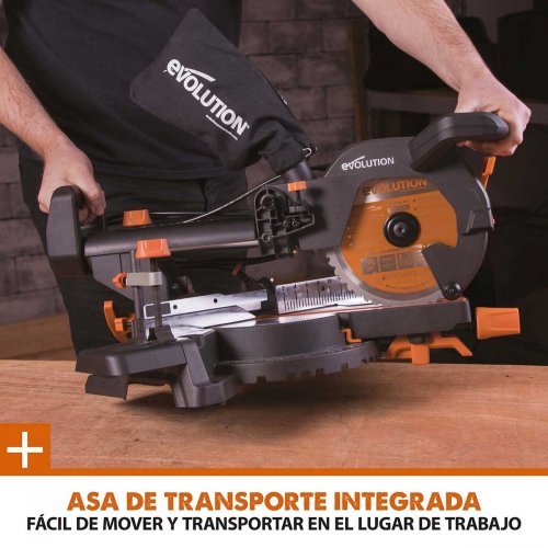 Pack Evolution - Ingletadora Telescópica R210SMS+ Evolution de 210 mm con Hoja Multi-material TCT y Soporte Universal