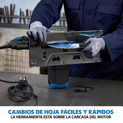 Pack Evolution - Sierra Circular S210CCS Evolution de 210mm para el Corte de Metal con Guía de Corte de 1,4 m