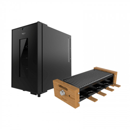 Pack GrandSommelier 820 CoolCrystal + Cheese&Grill 8200 Wood Black