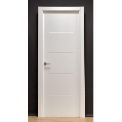 Pack puerta interior maciza NEW SAHARA de 72,5 cm DERECHA + molduras+ manivela (Envío gratis)