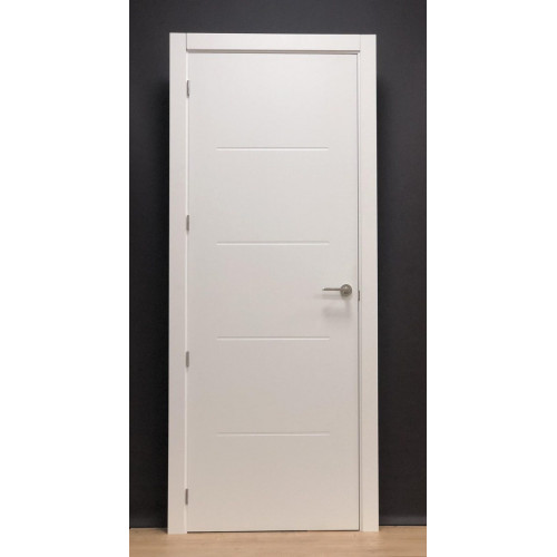 Pack puerta interior maciza NEW SAHARA de 72,5 cm DERECHA + molduras+ manivela (Envío gratis)