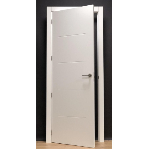 Pack puerta interior maciza NEW SAHARA de 72,5 cm DERECHA + molduras+ manivela (Envío gratis)