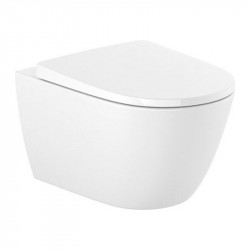 Pack Roca Ona: inodoro Rimless con fijaciones ocultas y asiento Soft Close, blanco (A346688000)