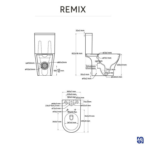 Pack WC SENSEA REMIX con tapa amortiguada blanco