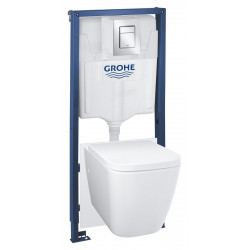 Pack WC suspendido GROHE Clova con tapa amortiguada blanco