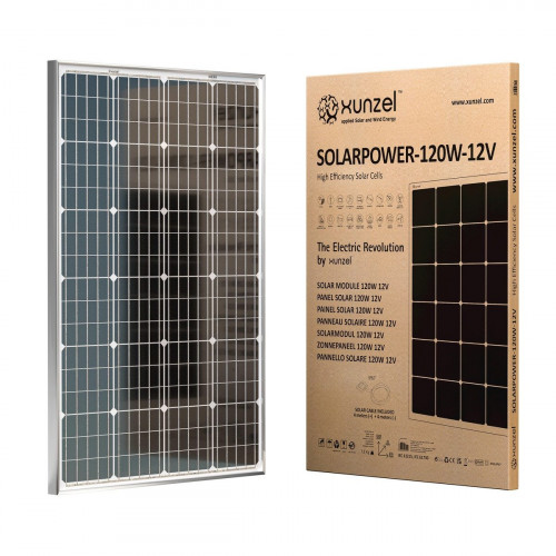 Panel solar fotovoltaico SOLARPOWER-XUNZEL-120W de alta eficiencia con 4m cable
