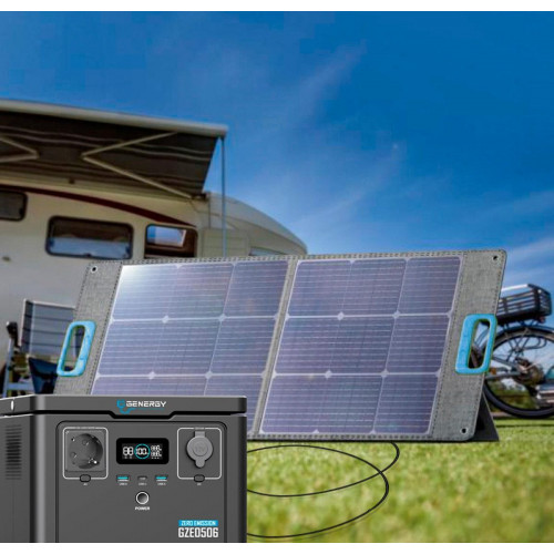 Panel solar GENERGY SUN100W - Ultraligero y plegable de 100 W con adaptador universal