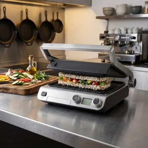 Panini Suinga Sandwichera Grill Abatible Potencia 2000w Con Temporizador