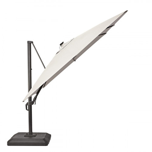 Parasol rectangular NATERIAL Sonora II LED de aluminio topo 280x390 cm