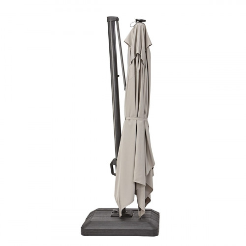Parasol rectangular NATERIAL Sonora II LED de aluminio topo 280x390 cm