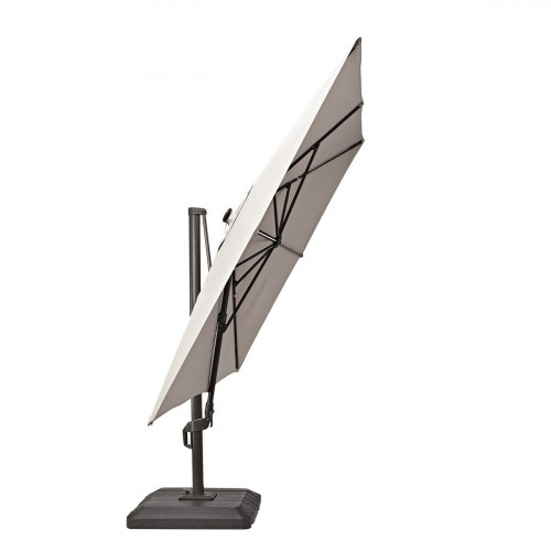 Parasol rectangular NATERIAL Sonora II LED de aluminio topo 280x390 cm