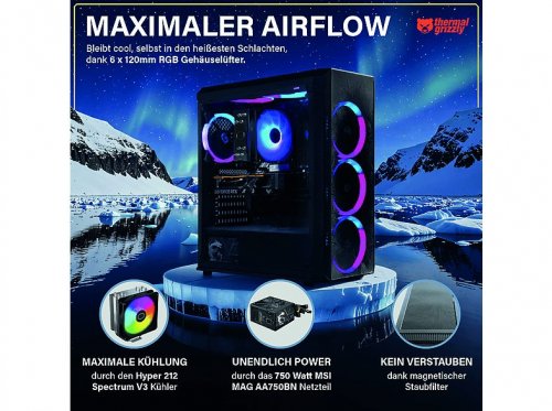 PC Gaming - GREED MK2 AMD Lite, AMD Ryzen 5 4600G, 16 GB RAM, 512 GB SSD, Radeon™ RX Vega 7, Windows 11 Pro, Negro