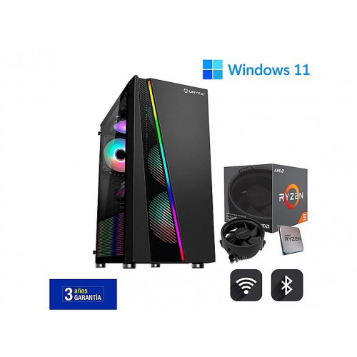 PC Gaming - JOYBE COMPUTERS AMD Ryzen 5 5600G / RAM 16 GB / M.2 Nvme 512 GB SSD / Graphics AMD Radeón RX Vega 7, AMD Ryzen™ 5 5600G, 16 GB RAM, 512 GB SSD, Radeon™ RX Vega 7, Windows 11 Pro, Negro
