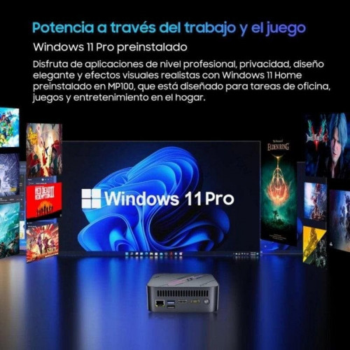 PC Sobremesa Blackview MP100 AMD Ryzen 5 7430U 16GB 512GB SSD Wi-Fi 6 RGB