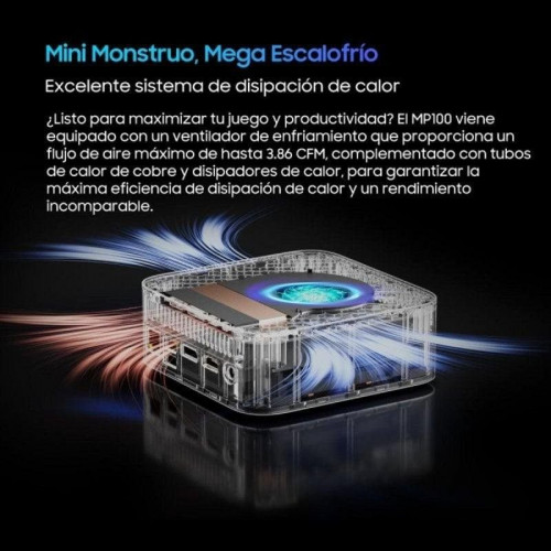PC Sobremesa Blackview MP100 AMD Ryzen 5 7430U 16GB 512GB SSD Wi-Fi 6 RGB